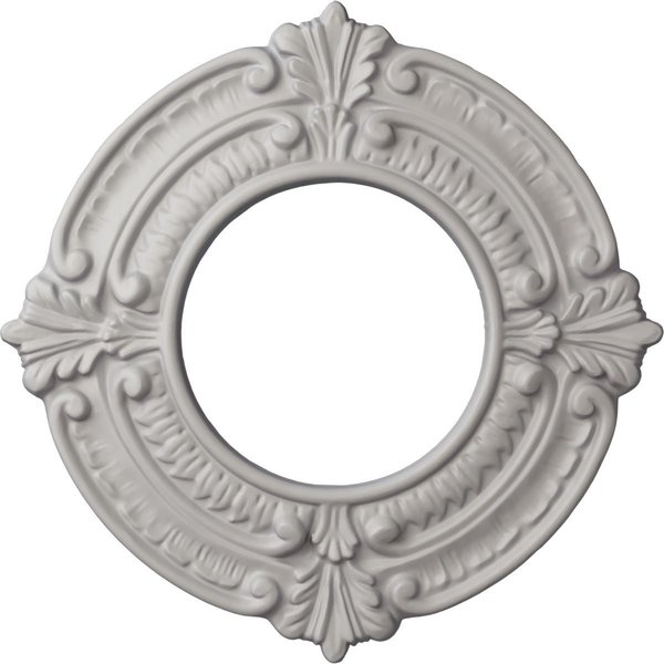 Ekena Millwork Benson Ceiling Medallion (Fits Canopies up to 4 1/8"), 9"OD x 4 1/8"ID x 5/8"P CM09BNUWF